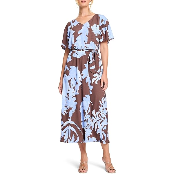 (取寄) ニックゾー レディース イブニング ペタル ブラウザ ドレス NIC+ZOE women Evening Petal Blouse Dress Black Multi NIC+ZOE Women's Evening Petal Blouse Dress, Black Multi at Amazon